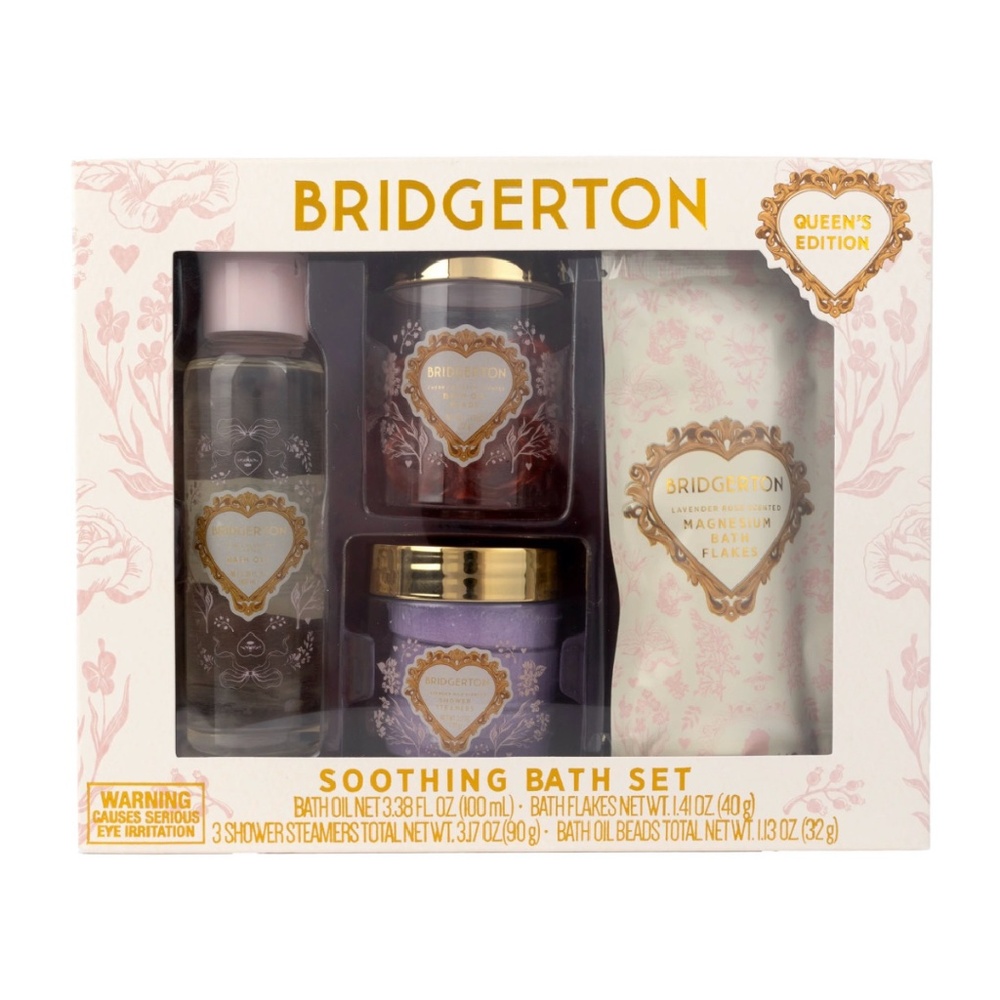 Bridgerton Soothing Bath Set Queens Edition - Flakes Oil Beads Steamers SEALED